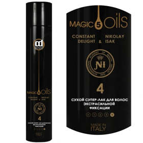 Constant Delight Сухой супер-лак 5 magic oils / 5 масел  для волос экстрасильной фиксации №4 400 мл без запаха